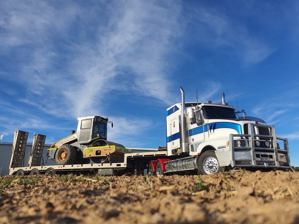 Over sized Equipment Haulage Orange