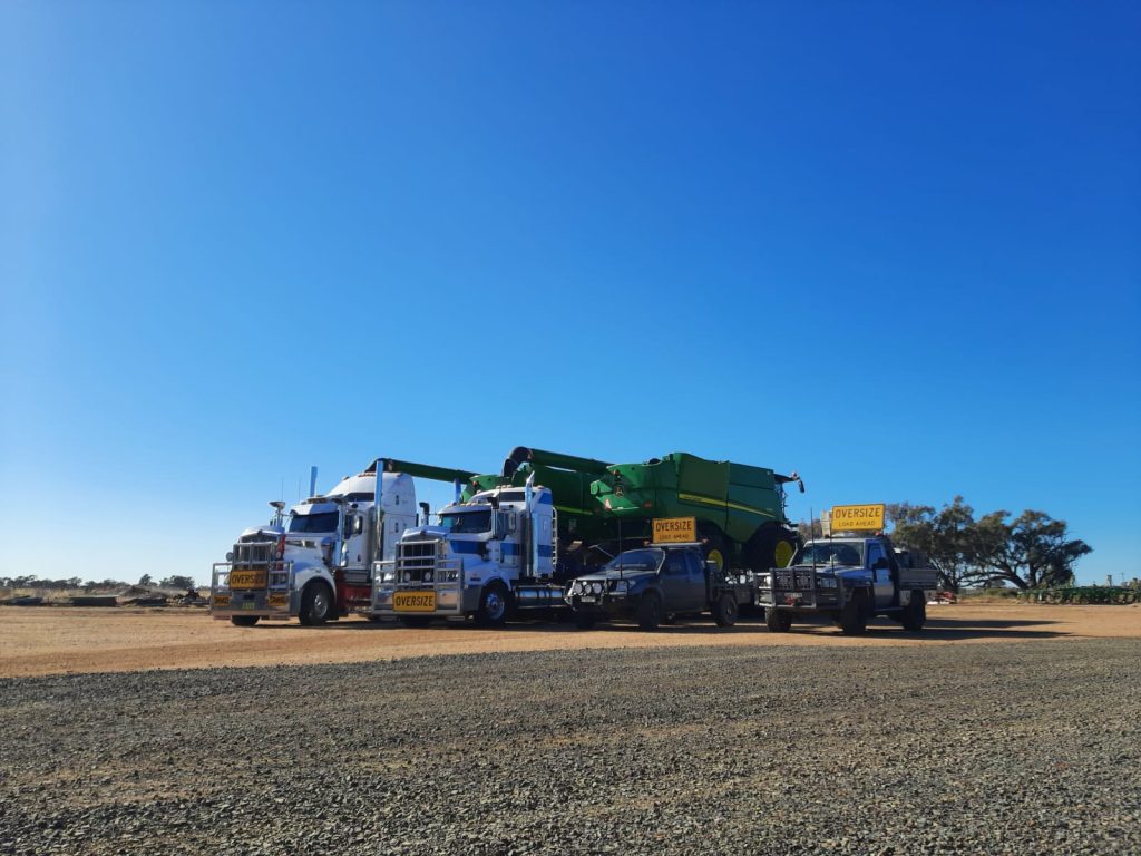 Force Enterprises transporting oversized equipment in B Double haulage