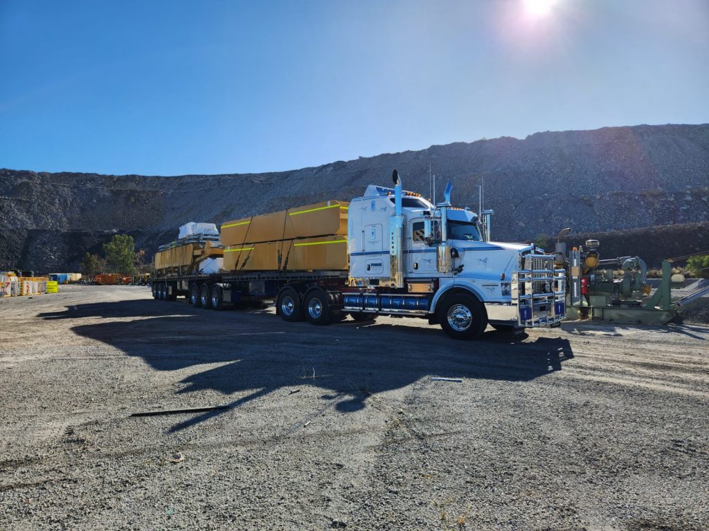 Heavy Haulage Truck transporting over sized equipment in Canberra